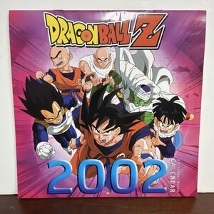Vtg Dragonball Z 2002 Calendar 16 Month Anime Art DBZ Collectible